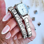 A-Z Letter Cubic Zirconia Italian Charm Links for 9mm Bracelets