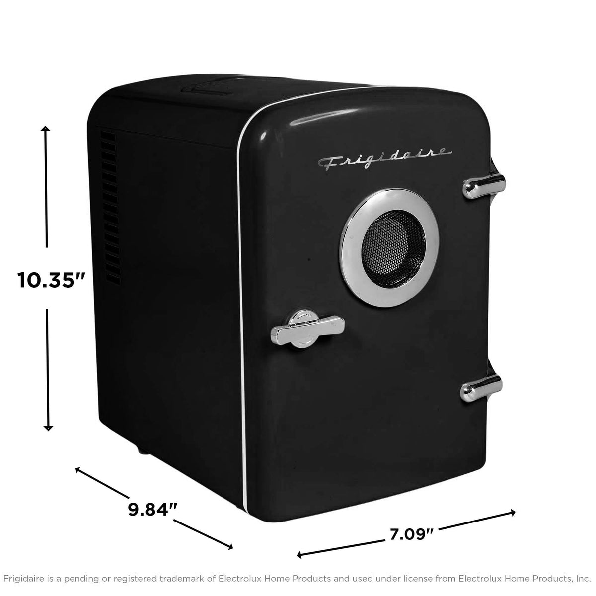 Frigidaire Retro Mini Compact Beverage Cooler, Great for Keeping Office Lunch Cool! (Built-in Bluetooth Speaker)