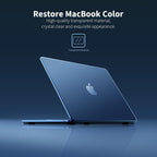 EooCoo for MacBook Pro 13 inch Case M2 M1 2023-2017 Slim Frost Black