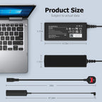 65W Laptop Charger Compatible with Microsoft Surface Pro Laptop Book Go