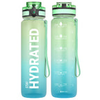Sahara Sailor Water Bottle 1L, Leakproof Tritan Bottle with Time Marker