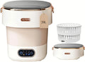 Portable Washing Machine with Spin Basket, Upgraded 20L Foldable Mini Washer【5-Min Wash・3-Min Spin・1-Year Free Replacement】Small Washing Machine for Travel, Dorms, RVs, Camping (Khaki)