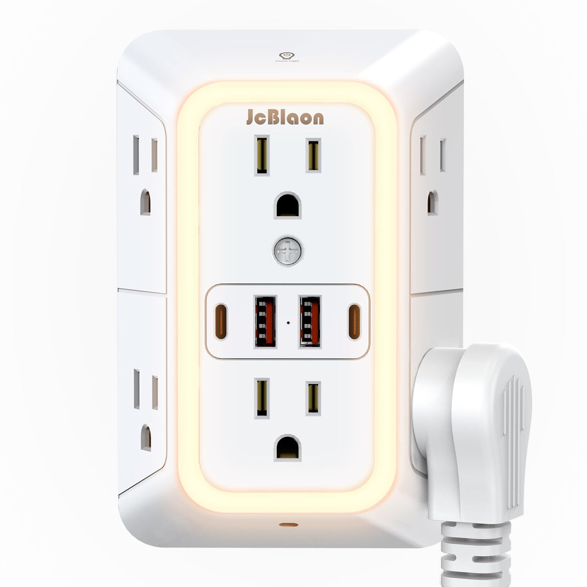 3 Pack Surge Protector Outlet Extender, 6 Outlet Splitter with 4 USB Ports (2 USB C), Multi Plug Wall Outlet 1050J Power Strip, USB Wall Charger for Home Office Kitchen Travel-ETL