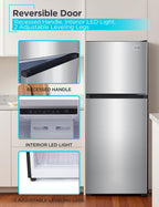 BLACK+DECKER 18.1 Cu. Ft. Top Mount Refrigerator with Ice Maker, BR1810HIMB