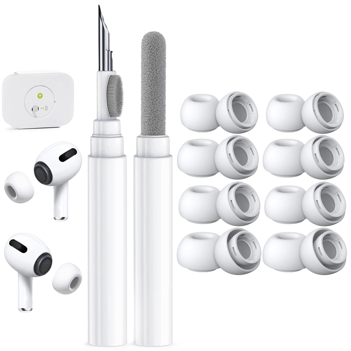 5 Pairs Replacement Ear Tips for AirPods Pro 3 (White)