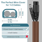 ZhiYo 43" Cord Covers for Wires on Wall, Beige Cord Hider, 0.7" W x 0.4" H