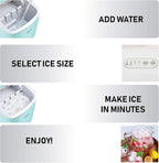 Igloo Ice Maker Countertop, Portable Ice Maker with Handle, 26lbs, Black