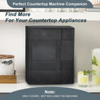 Commercial Ice Maker Cover, Universal Waterproof Shield for Appliances in Home, Garage and Office, Black