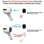 3 Pairs Replacement Ear Tips for AirPods Pro 2nd & 1st(Small, Black)