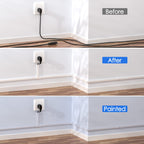 Yecaye TV Cord Hider, 42in Cord Cover Wall Mounted, W1.18in H0.6in, Beige