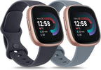 AK Straps for Fitbit Sense 2/Fitbit Sense/Fitbit Versa 4/Fitbit Versa 3 Straps for Women Men,Silicone Sport Classic Soft Replacement Straps Compatible with Fitbit Versa 3/Versa 4/Sense/Sense 2