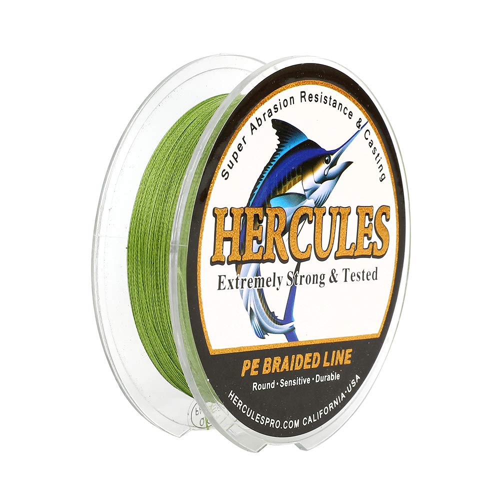 Hercules Braided Fishing Line 4 Strands 100m-2000m 6lb-100lb Super Strong PE Fishing Wire Multifilament Fishing Lines for Saltwater & Freshwater Fishing