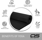 OZE SPORTS Yoga Mat, NBR Foam, Extra Thick, Non-Slip, High Density, Large, for Pilates, Gymnastics, HiiT and Fitness, with Free Carry Strap
