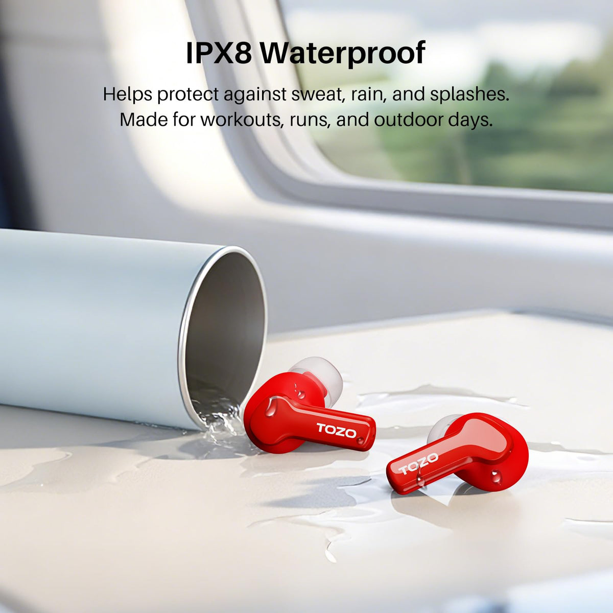 TOZO Hybrid Active Noise Cancelling in Ear Wireless Earbuds, 68H Playtime