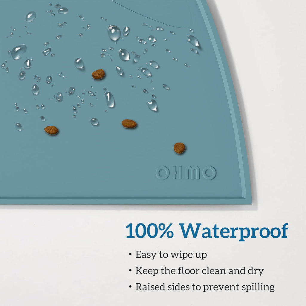 OHMO Silicone Cat Food Mat for Food&Water Bowls, 46x25cm, Honey