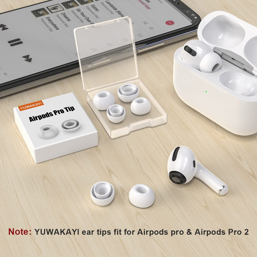 3 Pairs Replacement Ear Tips for AirPods Pro 2nd & 1st(Small, Black)