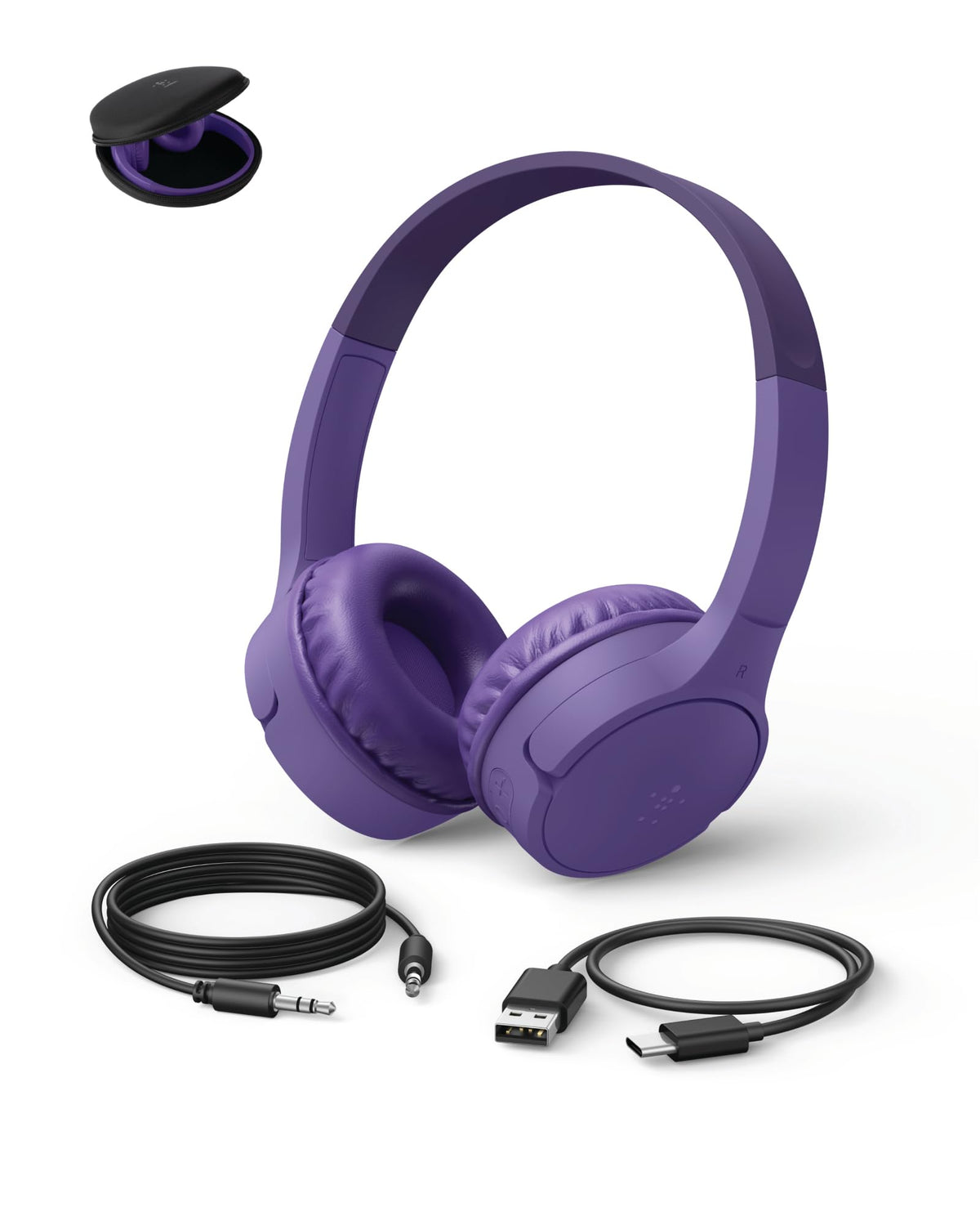 Belkin SoundForm Mini Kids Headphones, Wireless & Wired, 30H Playtime, Case