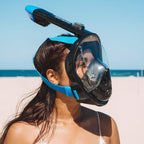G2RISE SN01 Full Face Snorkel Mask with Detachable Camera Mount, Anti-Fog and Foldable Design, Advanced Breathing System for a Safe Adults/Kids Snorkeling Experience