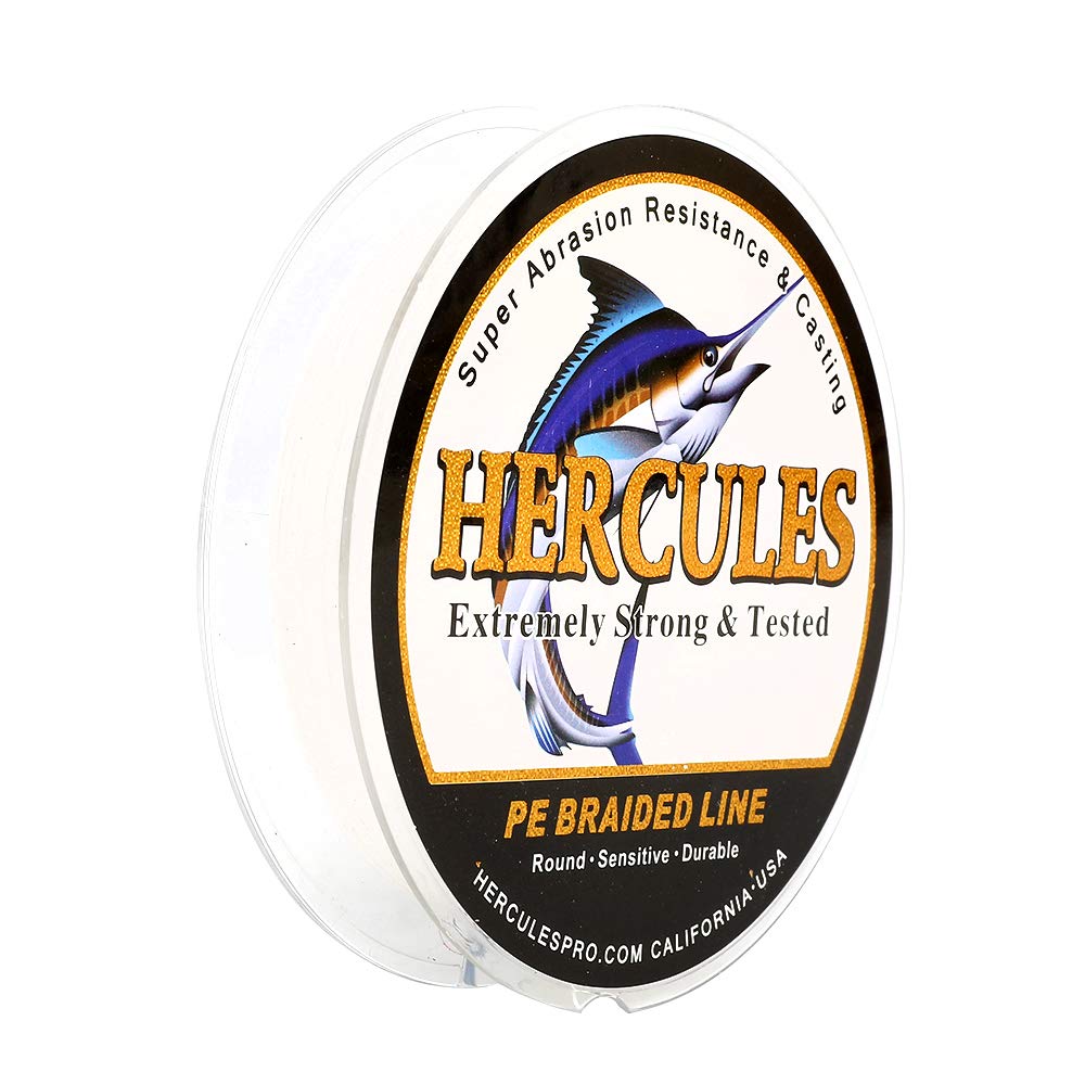 Hercules Braided Fishing Line 4 Strands 100m-2000m 6lb-100lb Super Strong PE Fishing Wire Multifilament Fishing Lines for Saltwater & Freshwater Fishing