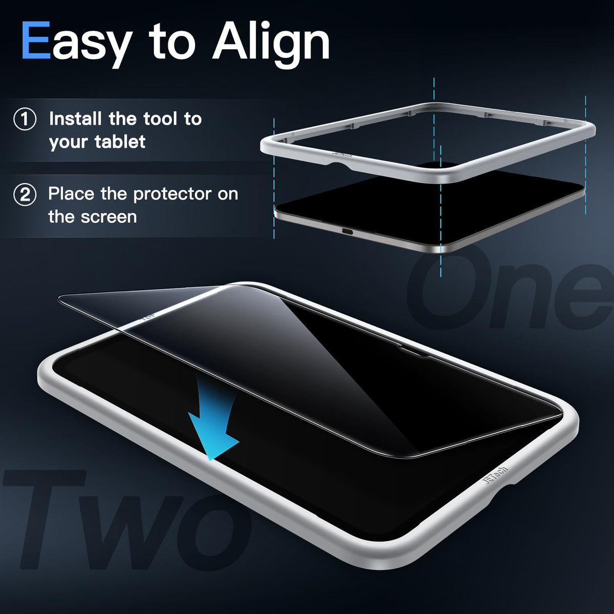 JETech Screen Protector for iPad Air 11" M4/M3/M2, 2-Pack
