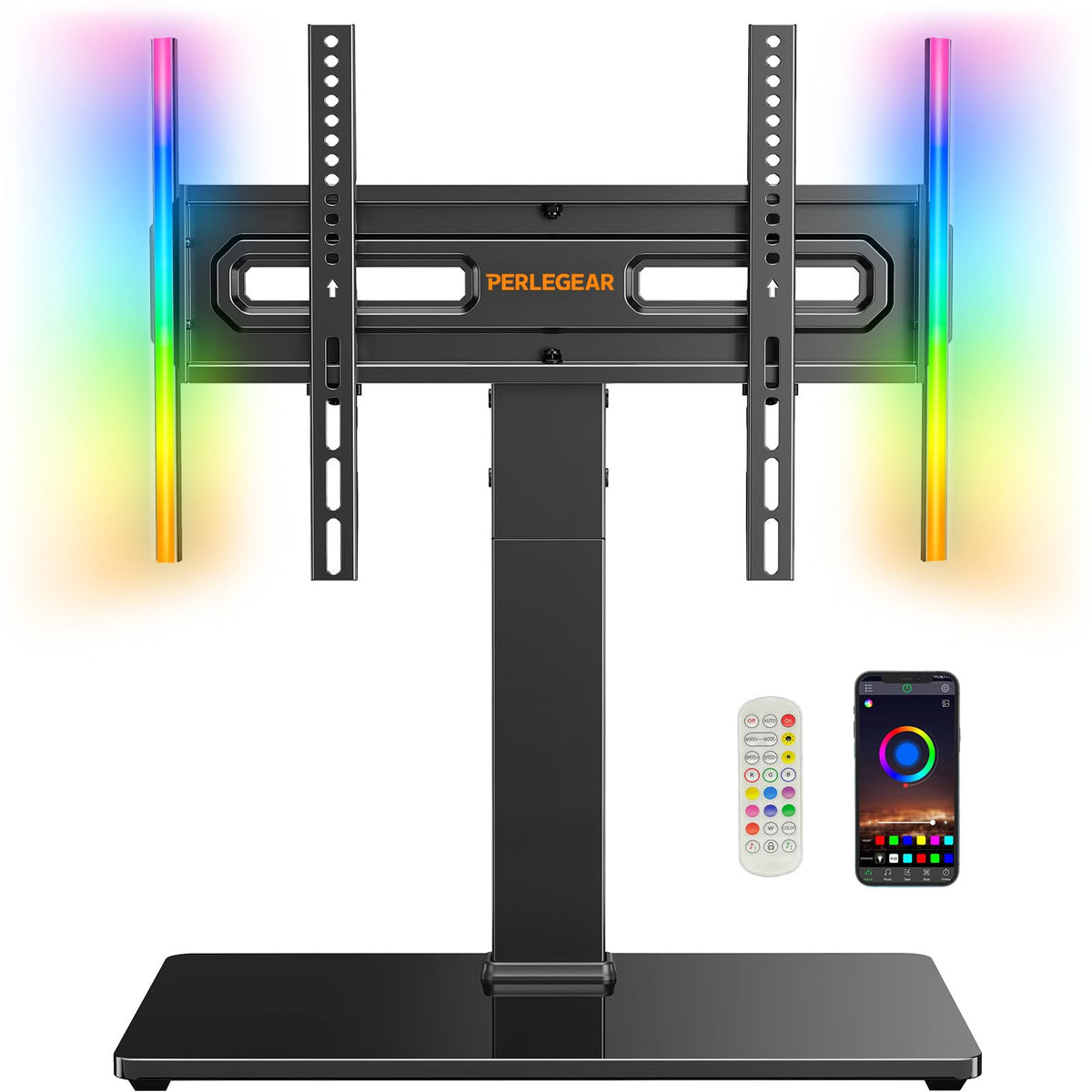 Perlegear Universal Swivel TV Stand Base for 32–70 inch TVs to 99lbs