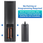 Rechargeable TV Remote for Samsung Smart TVs, Replacement for All 2019-2026 Samsung TV Remote Control with Voice Control. USB-C Fast Charging. Solar Charging. 2-Year Warranty.