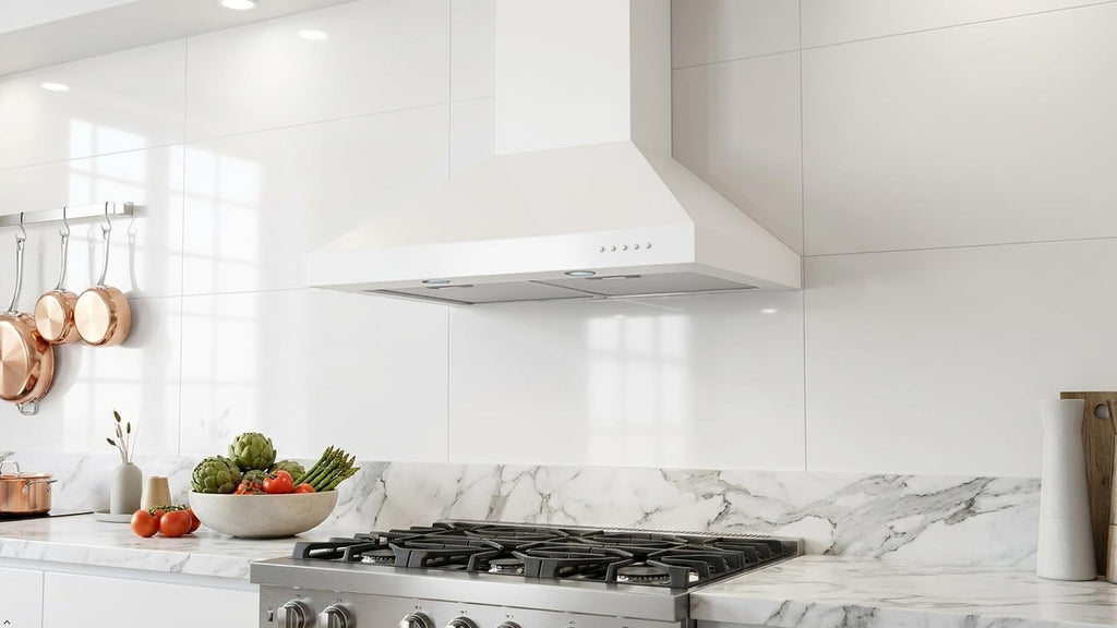 Hauslane Wall Mount Range Hood 30 Inch Convertible 350-750 CFM Low Noise