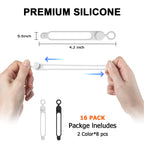 24Pcs Silicone Cable Ties, Cord Organizer Cable Management-Multi