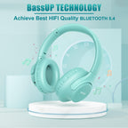 KVIDIO Bluetooth Headphones Wireless Over Ear Headsets 65H Playtime