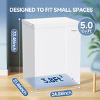 BANGSON 3.5 Cu.Ft Chest Freezer for Apartment, White