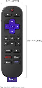 Roku Voice Remote Pro (2nd Ed.), TV Remote Control with Backlit Buttons