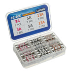 BOJACK 3 Values 42 pcs 3 5 13 A amp 240 V Volt Household Mains Plug Fuse 6.3x25 mm 0.25x1Inch BS1362 Ceramic Tube Cartridge Fuses Assortment Kit packag in a Clear Plastic Box