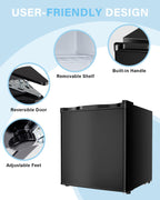 Feelfunn 3.0 Cu.ft Mini Freezer, Small Upright Freezer, Black