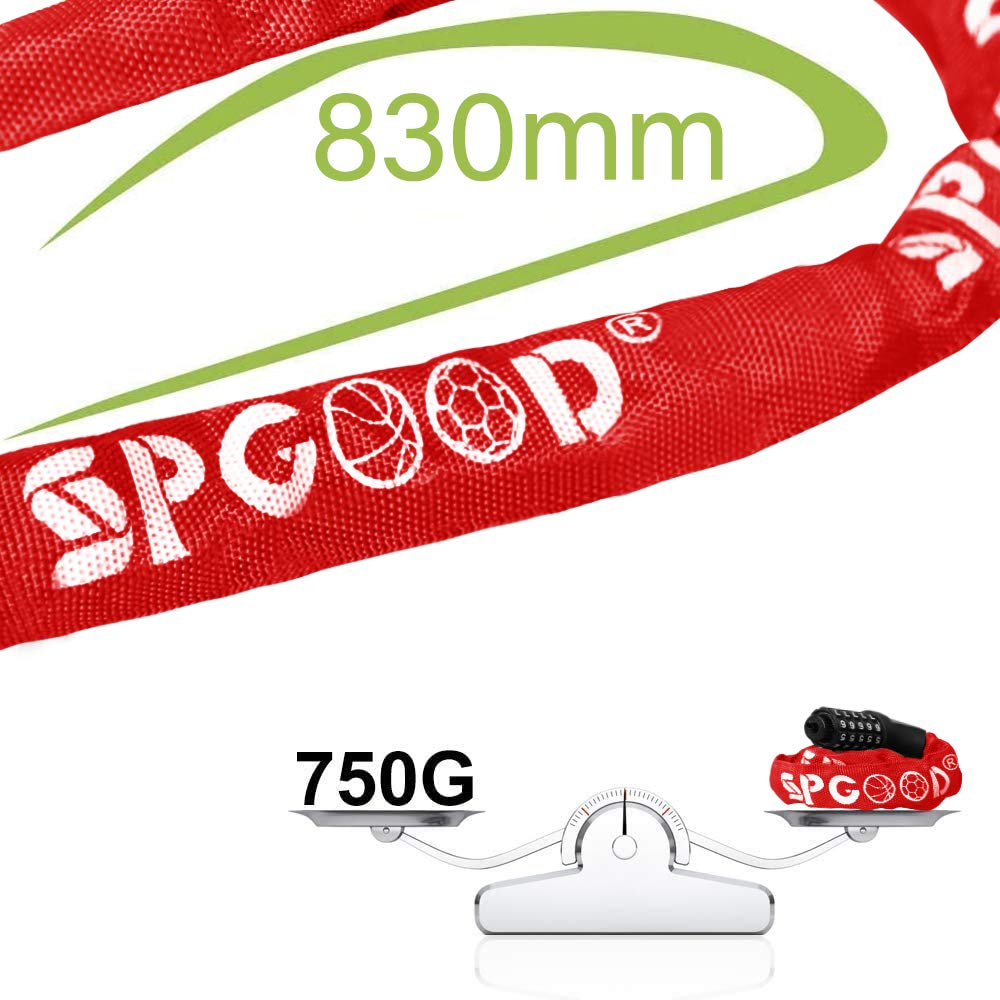 SPGOOD Bike Lock with Combination, Bicycle Lock with Chain(Camouflage)