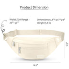 MAXTOP Large Bumbag Waist Fanny Pack Running Belt for Men Women Unisex Bum Bag with Headphone Jack and 4-Zipper Pockets Adjustable Belt for Travel Running Jogging Workout Hiking Gifts All Black