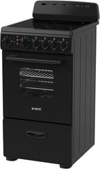 Avanti 20-Inch Freestanding Electric Range with Ceramic Glass Cooktop, in Black (CERU200P1B)