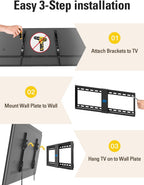 Mounting Dream Tilting TV Wall Mount for Most 37-90 Inch TVs up to 132lbs
