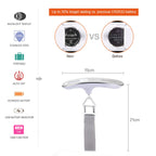 MYCARBON Luggage Scale Portable Digital Weight Scale for Travel Suitcase with Tare Function 110 Lb/ 50Kg Capacity (Silver)