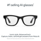 Ray-Ban Meta (Gen 2) Wayfarer, Matte Black, Clear lenses