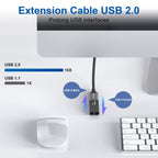 RAVIAD USB Splitter 3 Port, 1 Male to 3 Female USB 2.0 Extension Cable 1M