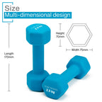 Neoprene Dumbbell Hand Weights Pair Home Exercise for Women Men Arm Pilates Dumbbells in 1kg 1.5kg 2kg 3kg 4kg 5kg 8kg 10kg Set