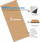 2-Pack 24" By 30" Stainless Steel Stove Backsplash, Reversible Ultra Flat Splatter Guard Range Hood Backsplash, Easy Clean Wall Shield Metal Panel