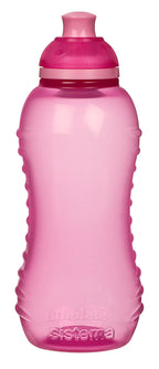 Sistema Squeeze Twist 'n' Sip Sports Water Bottles | 460 ml | Leakproof Kids Water Bottles | BPA-Free | Blue | 4 Count