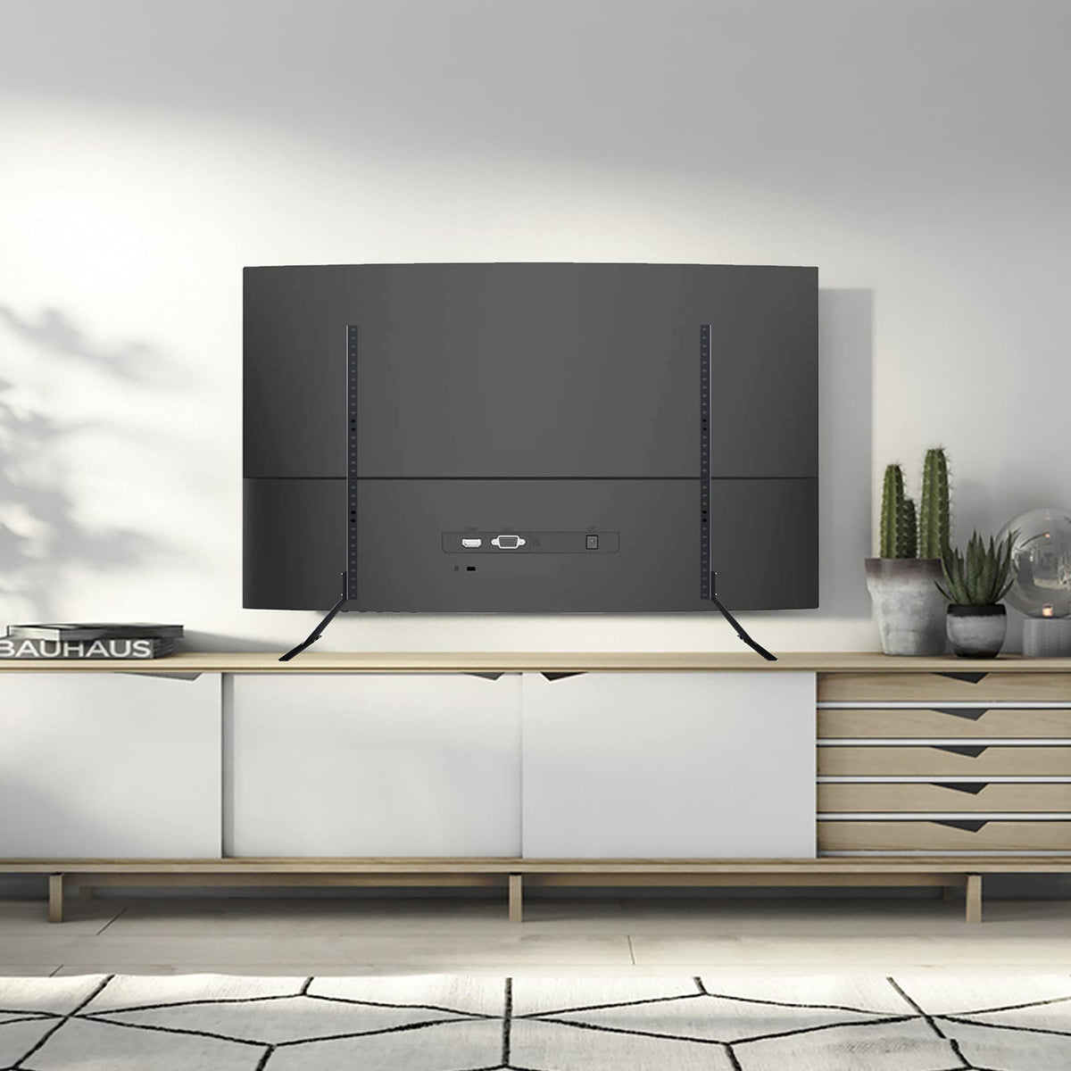 Universal TV Stand, Metal TV Legs for 20-65 inch LCD/LED/OLED/Plasma Flat&Curved Screen TV Height Adjustment with VESA 75x75mm to 800x500mm Max ML1760