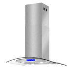 30 in. Lumin Coll 380 CFM Ducted Island Range Hood, LED, Stainless Steel