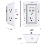 Surge Protector, QINLIANF 5 Outlet Extender with 4 USB Ports(2USB-C)