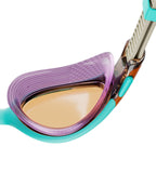 Speedo Damen Biofuse 2.0 Schwimmbrille | Weibliches Design | Patentierter Verstellmechanismus | Anti-Beschlag | Anti-Leck | Comfort Fit Schwimmbrille (1 Stück)