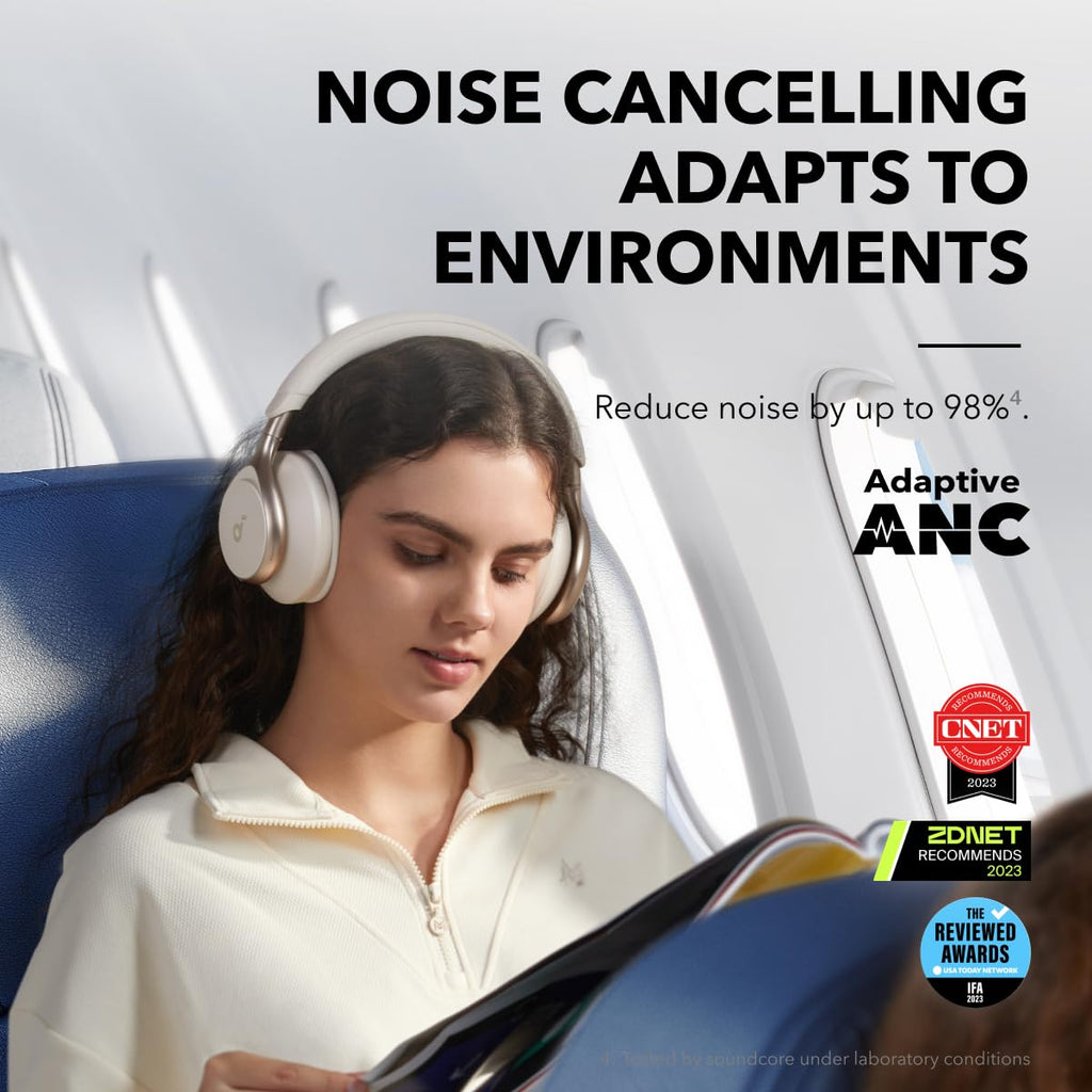 Soundcore Anker Space 2 Bluetooth 6.1 Over-Ear Headphones, Travel-Ready