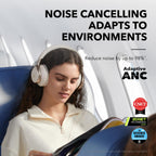 Soundcore Anker Space 2 Bluetooth 6.1 Over-Ear Headphones, Travel-Ready