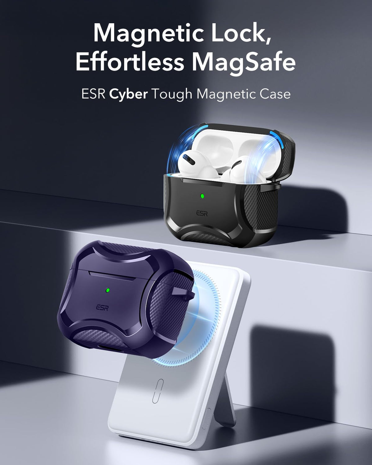 ESR for AirPods Pro 2 Case, Compatible with MagSafe, Navy Blue